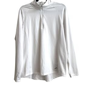 Adidas Golf XL White Half Zip Up Athletic Pullover Jersey Material Pullover